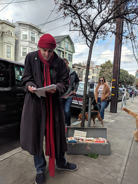 sidewalk poetry reading